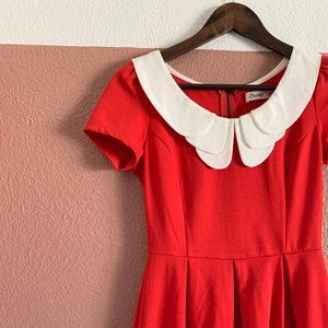 Modcloth Red and White Mini Dress